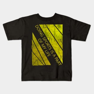 yellow workout T-shirt Kids T-Shirt